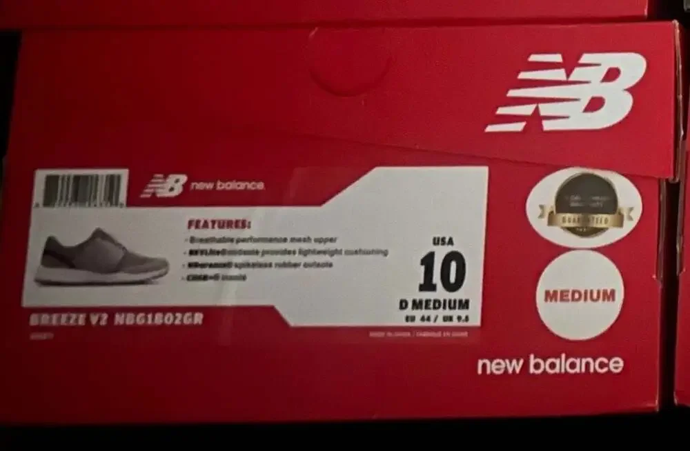 New Balance Breeze V2 NBG1802GR Golf Shoes Size 10 D